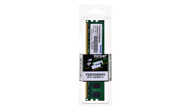 Patriot Memory 2GB PC2-6400 memory module DDR2 800 MHz