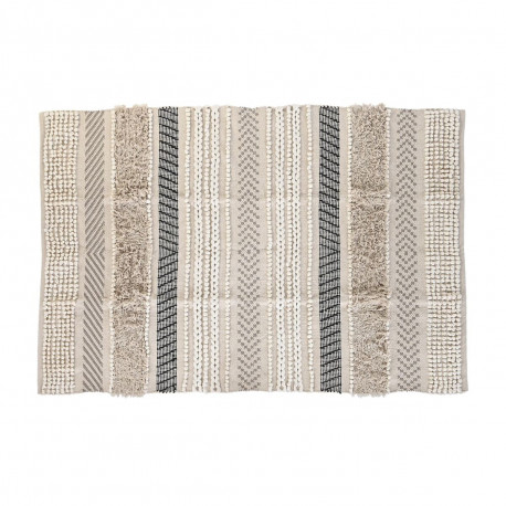 Paklājs DKD Home Decor 180 x 120 x 1 cm Melns Bēšs Kokvilna Boho