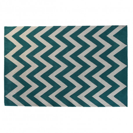 Paklājs DKD Home Decor 160 x 230 x 2 cm Poliesters Līkloču līnija Daudzkrāsains