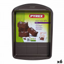 Oven Mould Pyrex Asimetria Rectangular Black 28 x 22 cm Metal (6 Units)