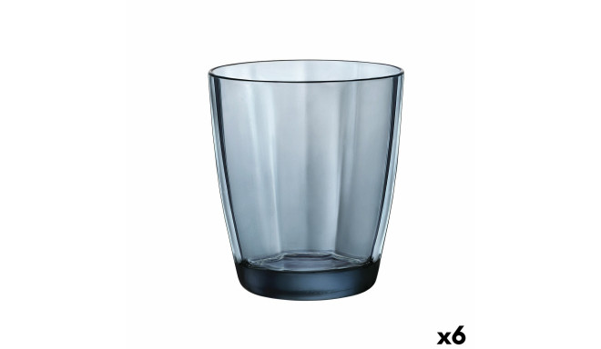 Glass Bormioli Rocco Pulsar Blue Glass 390 ml (6 Units)