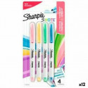 Viltpliiatsite komplekt Sharpie S-Note Mitmevärviline 4 Tükid, osad 1-3 mm (12 Ühikut)