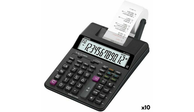 Печатный калькулятор Casio HR-150RCE Чёрный (10 штук)