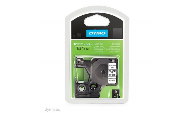 Термотрансферная лента Dymo Белый Чёрный 12 x 3,5 mm (5 штук)