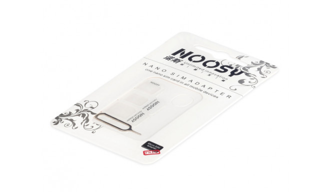 Noosy SIM-kaardi adapterikomplekt + nõel valge