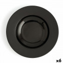 Deep Plate Ariane Antracita Ceramic Black Ø 26 cm (6 Units)