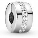 Naiste Pärlid Pandora CLEAR SPARKLING ROW CLIP