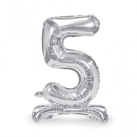 PartyDeco fooliumist õhupall alusel, 70 cm, number 5
