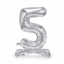 PartyDeco fooliumist õhupall alusel, 70 cm, number 5