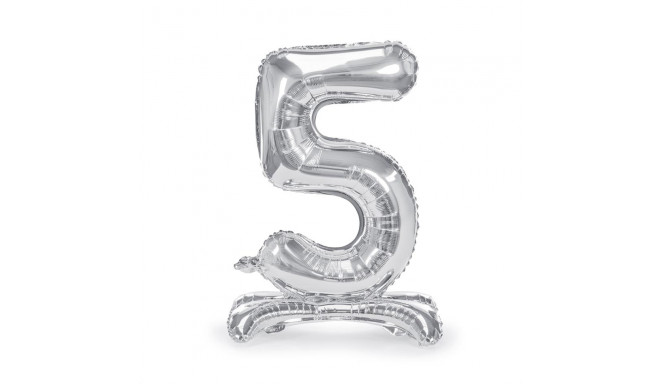 PartyDeco fooliumist õhupall alusel, 70 cm, number 5