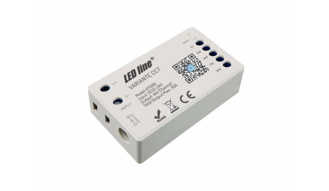 Контроллер для светодиодного освещения, 12-24V, 4x4A, CCT, Wi-Fi TUYA VARIANTE +RF, LED LINE