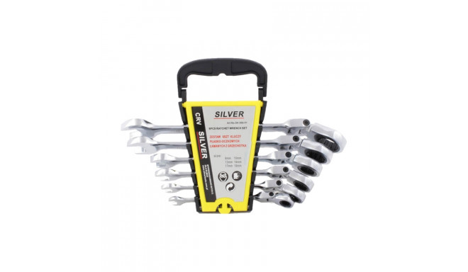 OPEN WRENCH/HEATING SET. 6pcs.8-19 SILVER