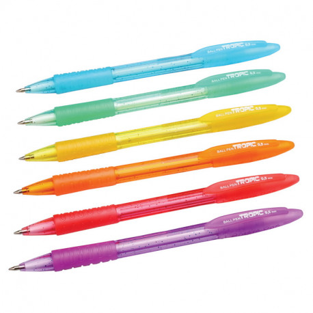 Pastapliiats CENTRUM Tropic 0,5mm, sinine tint, assortii korpus (50 tk)