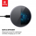 Crong Qi Fast Wireless Charger with Aluminium & Armorplate housing 15W (black)