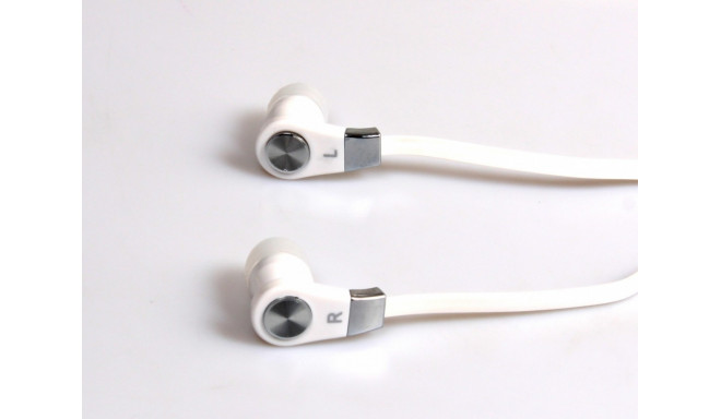 MAGICSOUND DS-2 - STEREO EARPHONES WITH MICROPHONE, WHITE