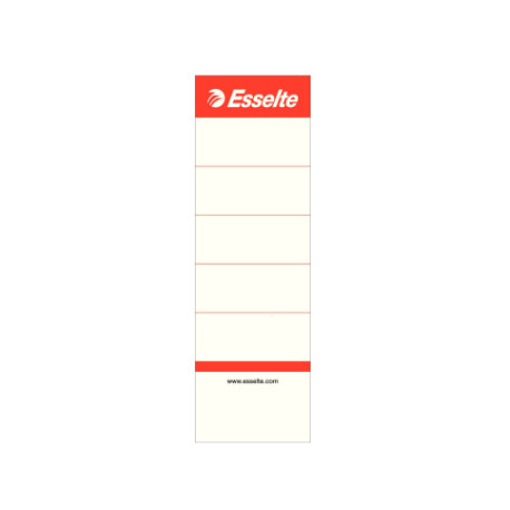 Etikett 50x158mm 75mm valge registraatorile Esselte