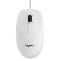 Logitech B100 White, Portable Optical Mouse