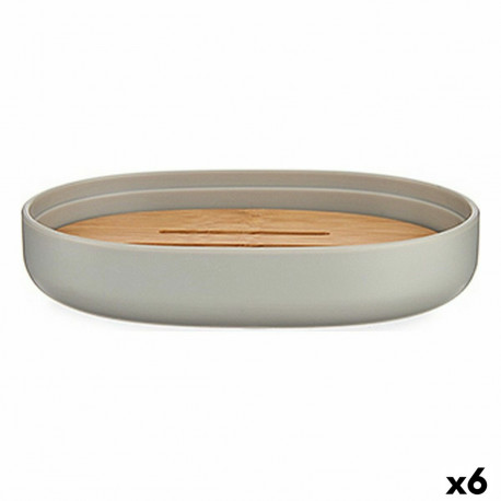 Soap dish Berilo BP16-104G BP16-104G Brown Grey Bamboo polypropylene 9,5 x 2,5 x 13 cm 13 x 2,5 x 9,