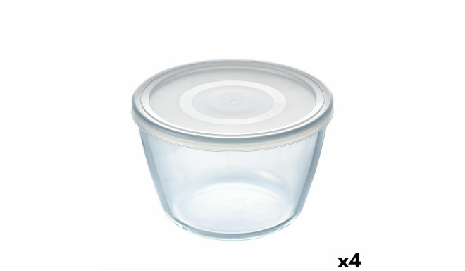 Apaļa Pusdienu Kastīte ar Vāku Pyrex Cook & Freeze 1,6 L 17 x 17 x 12 cm Caurspīdīgs Silikona Stikls