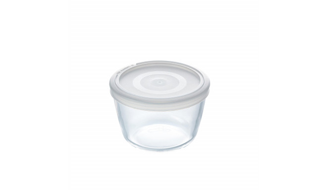 Apaļa Pusdienu Kastīte ar Vāku Pyrex Cook&freeze 600 ml 12 x 12 x 9 cm Caurspīdīgs Stikls Silikona (