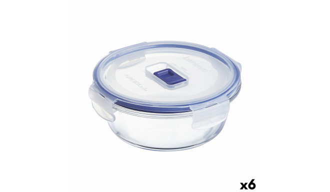 hermeetiline lõunasöögi karp Luminarc Pure Box Active 670 ml 14 x 6 cm Kahevärviline Klaas (6 Ühikut