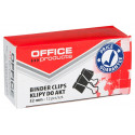 Paberiklamber 32mm, 12tk/pk, must, Office Products