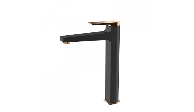 HIGH WASHBASIN MIXER MIDNIGHT BLACK/GOLD