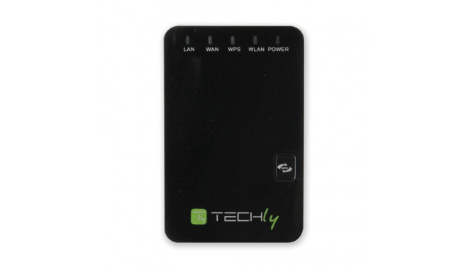 Techly 301078 juhtmevaba mini ruuter / signaalivõimendi 802.11n 300Mb/s, pistikupesaga