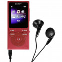 Sony mp3-mängija + kõrvaklapid NW-E394R 8GB, punane