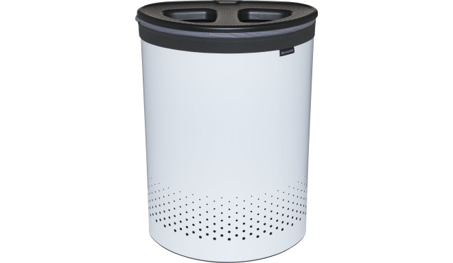 Brabantia Laundry Bin, 55 L dark grey / white