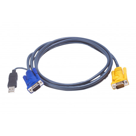 Aten 1.8M USB KVM kaabel 3-ühes SPHD ja integreeritud PS/2–USB konverteriga 2L-5202UP