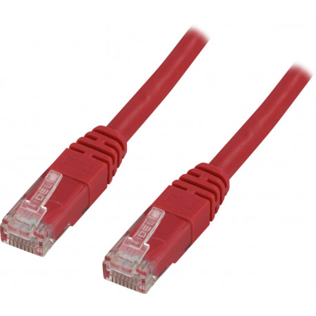 Cat6 patch cable DELTACO U/UTP Cat6, 1.5m, 250MHz, Delta certified, LSZH, red / TP-611R