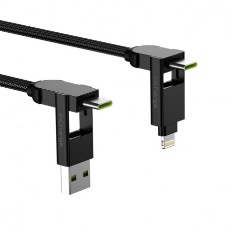 Cable InCharge X Max, 100W, USB-C/Lightni/M.USB,1,5m,black / 6770072