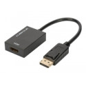 ASSMANN DisplayPort adapter cable DP - HDMI type A M/F 0.2m w/interlock HDMI Ver. 2.0 active CE gold