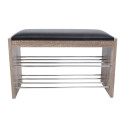 Shoe rack-bench BENO 79,5x30xH50cm, dark oak