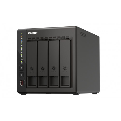 QNAP | 4-Bay desktop NAS | TS-453E-8G | Up to 4 HDD/SSD Hot-Swap | Intel Celeron | J6412 Quad-Core |
