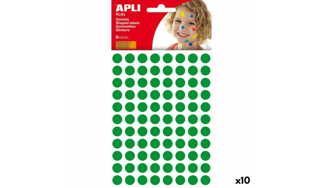 Stickers Apli Kids Gomets Green Circular (10 Units)