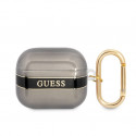 Guess Apple Airpods 3 TPU Printed Stripe Case Black