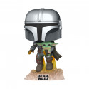 FUNKO POP! Vinyl: Фигурка Star Wars: The Mandalorian Flying w/Jet