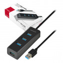 AXAGON HUE-S2BL 4x USB3.0 Charging Hub 1.2m Cable, MicroUSB Charging