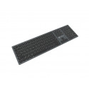 KEYBOARD NATEC DOLPHIN US LAYOUT WIRELESS BLUETOOTH + 2.4GHZ X-SCISSORS ALUMINIUM SLIM