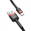 Baseus kaabel Cafule USB - USB-C 3A 0,5m, punane/must