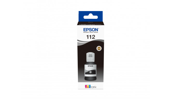 Tint Epson 112 C13T06C14A Pigment Ink Bottle, Black/must 127ml 7500lk EcoTank L6460/L6490/L6499 L655