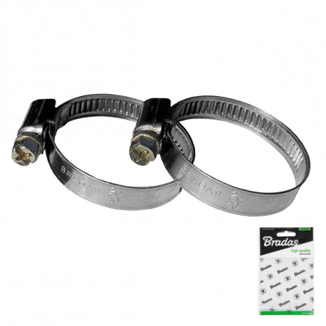 Nerūdijančio plieno zebro žarnos spaustukas BRADAS 10-16mm