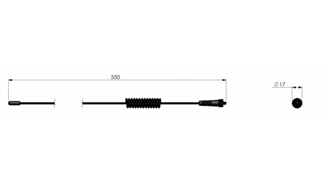 G450 3 dB OC (M5) Flexible collinear antenna whip