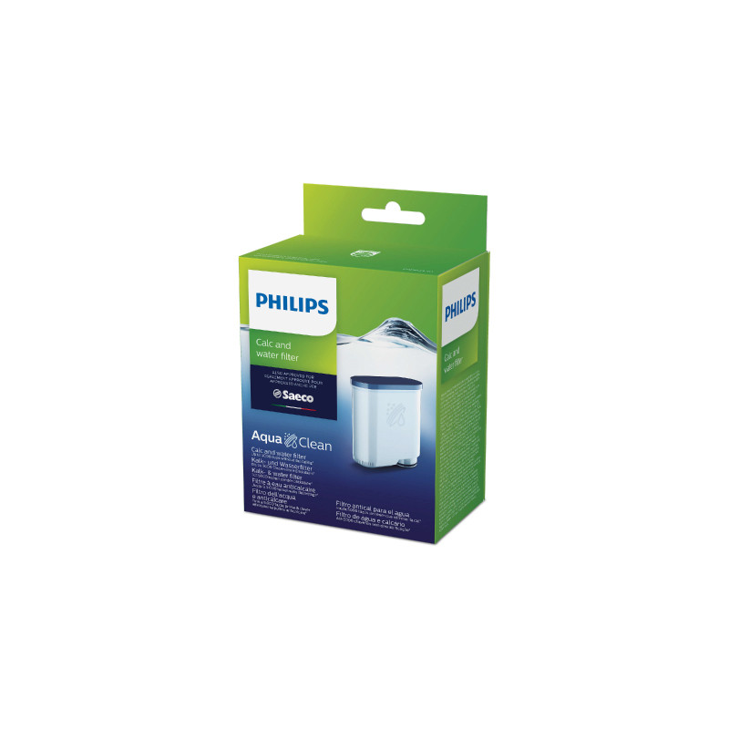 Philips Calc and Water filter - 1x AquaClean Filter - Prolong machine - No  descaling up to 5000 cups - CA6903/10