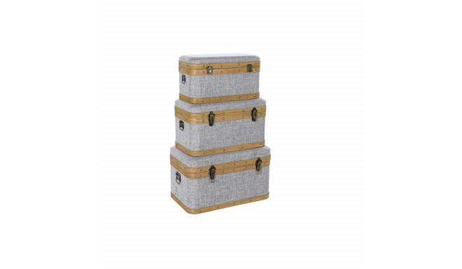 Set of Chests DKD Home Decor 60 x 36 x 34 cm Natural Grey Wood