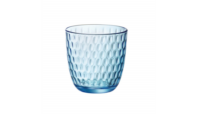 Set of glasses Bormioli Rocco Slot With relief Blue 6 Units Glass 290 ml