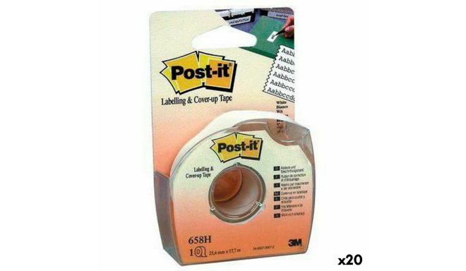 Adhesive Tape Post-it 658H White 25,4 mm x 17,7 m (12 Units)