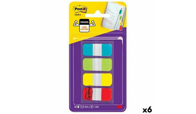 Set of Sticky Notes Post-it Index Multicolour 40 Sheets 15,8 x 38 mm (6 Units)